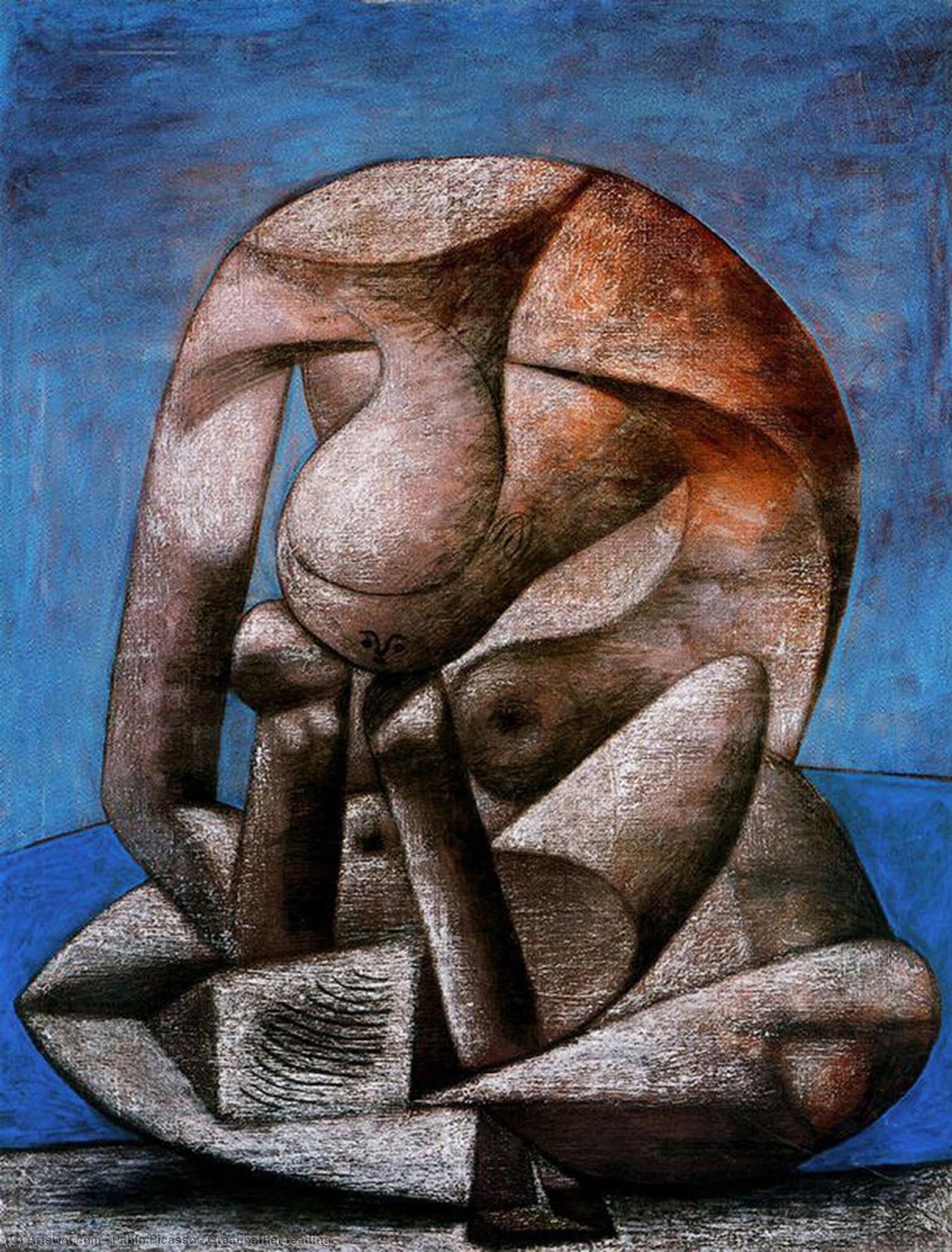 Wikioo.org – La Enciclopedia de las Bellas Artes - Pintura, Obras de arte de Pablo Picasso - gran Bañista  Lectura