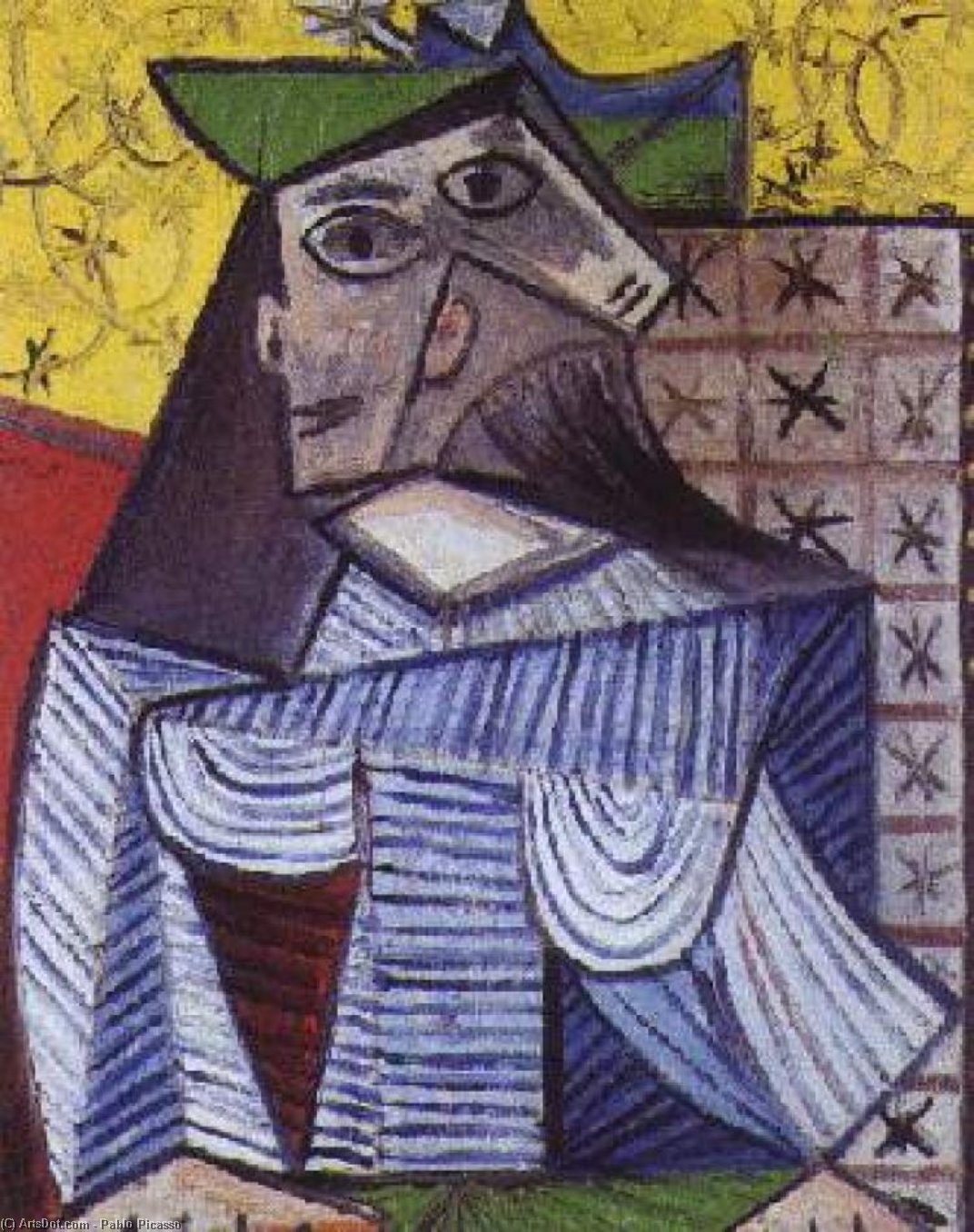 Wikioo.org - The Encyclopedia of Fine Arts - Painting, Artwork by Pablo Picasso - Female bust (Portrait de Dora Maar)