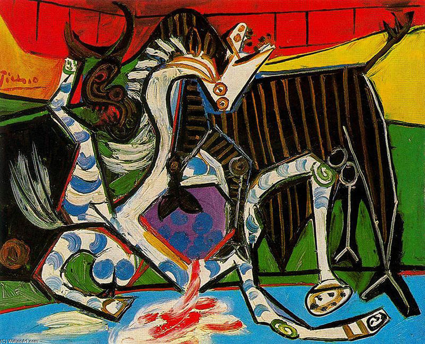 WikiOO.org - Encyclopedia of Fine Arts - Maľba, Artwork Pablo Picasso - Bullfight