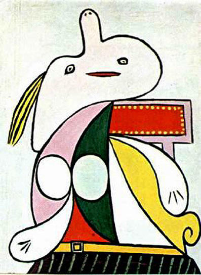 WikiOO.org - Encyclopedia of Fine Arts - Maleri, Artwork Pablo Picasso - The yellow belt
