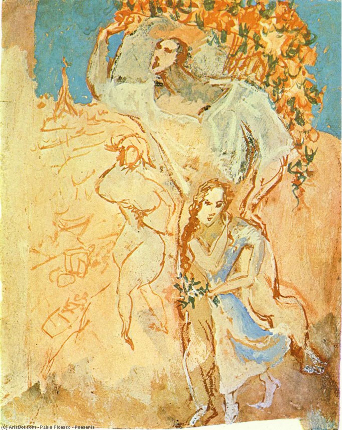 WikiOO.org - Encyclopedia of Fine Arts - Målning, konstverk Pablo Picasso - Peasants