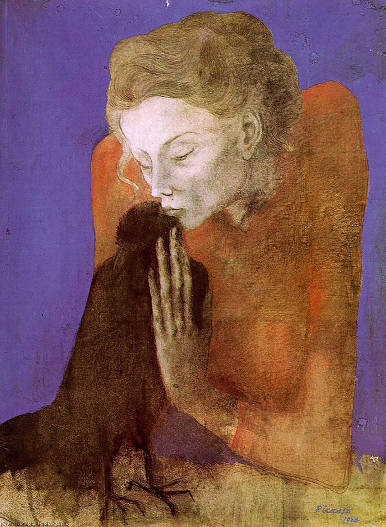 WikiOO.org - אנציקלופדיה לאמנויות יפות - ציור, יצירות אמנות Pablo Picasso - Woman with raven