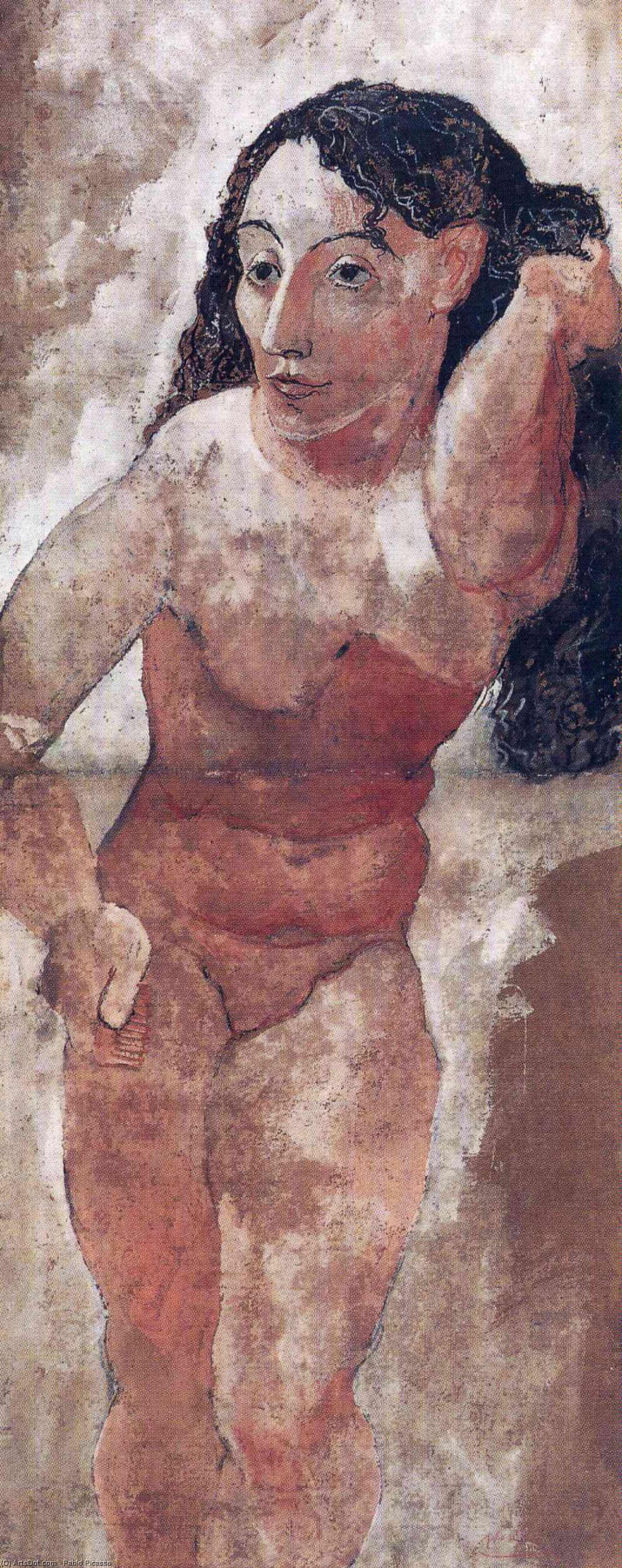 WikiOO.org - Encyclopedia of Fine Arts - Festés, Grafika Pablo Picasso - Woman with comb