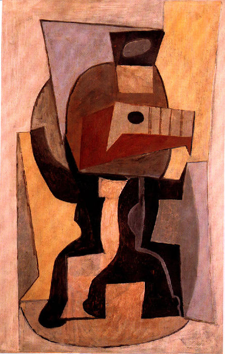 WikiOO.org - Encyclopedia of Fine Arts - Festés, Grafika Pablo Picasso - Guitar on pedestal
