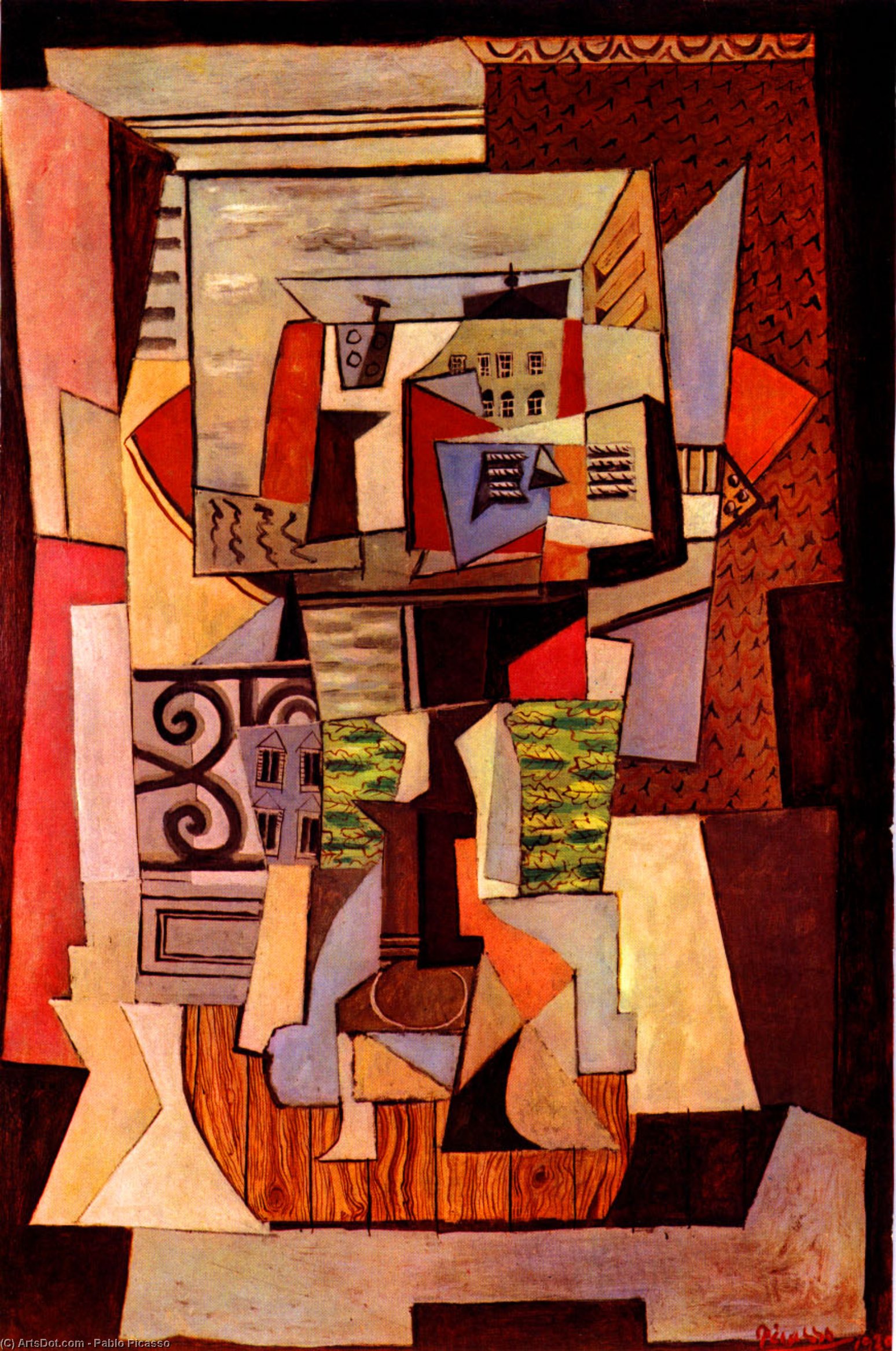 Wikioo.org - The Encyclopedia of Fine Arts - Painting, Artwork by Pablo Picasso - Window opened to the street Penthieure