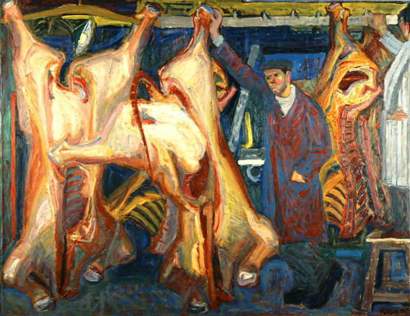Wikioo.org - The Encyclopedia of Fine Arts - Painting, Artwork by Panayiotis Tetsis - The butcher shop