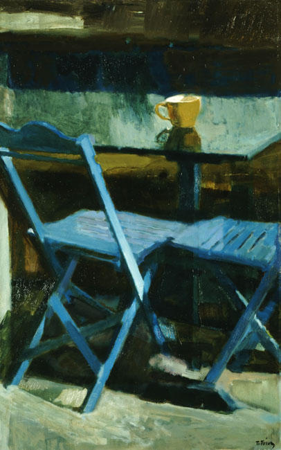 WikiOO.org - Енциклопедия за изящни изкуства - Живопис, Произведения на изкуството Panayiotis Tetsis - The blue chairs II