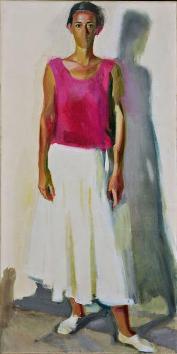 WikiOO.org - Encyclopedia of Fine Arts - Maľba, Artwork Panayiotis Tetsis - Standing girl