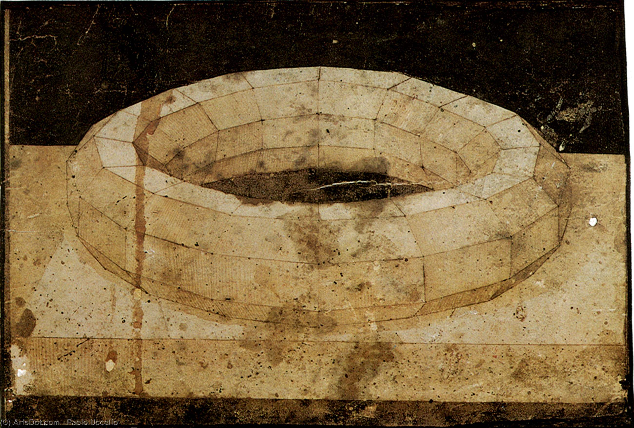 Wikioo.org - The Encyclopedia of Fine Arts - Painting, Artwork by Paolo Uccello - Perspective Study of Mazzocchio