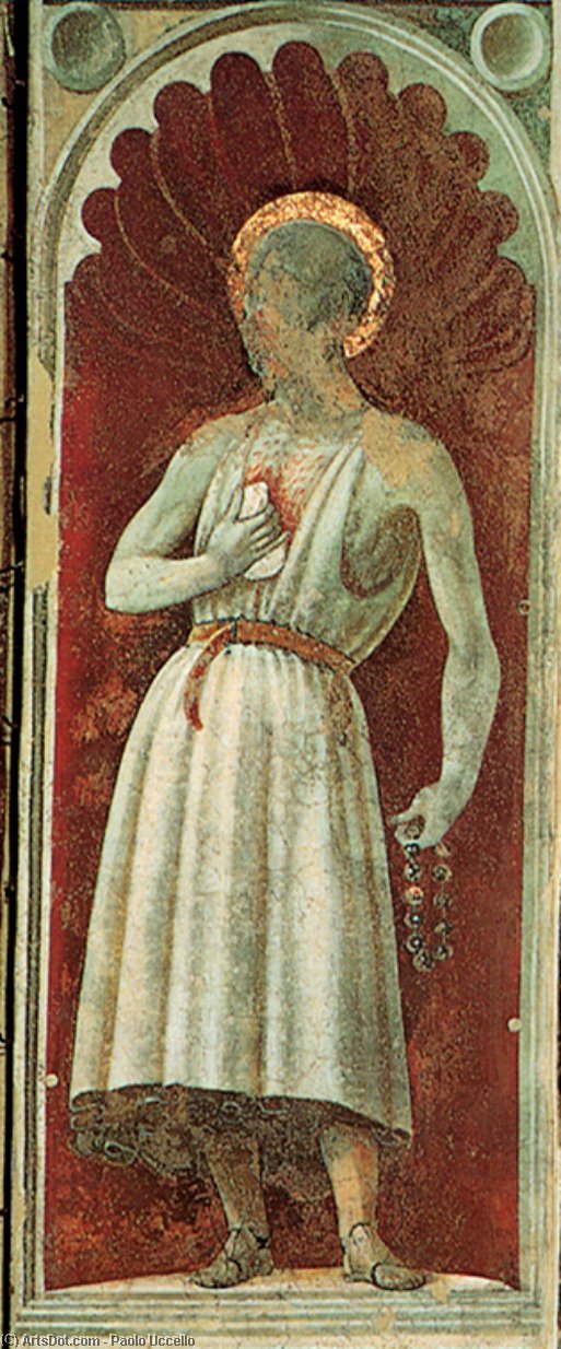 WikiOO.org – 美術百科全書 - 繪畫，作品 Paolo Uccello -  圣杰罗姆 和   圣人  杜明