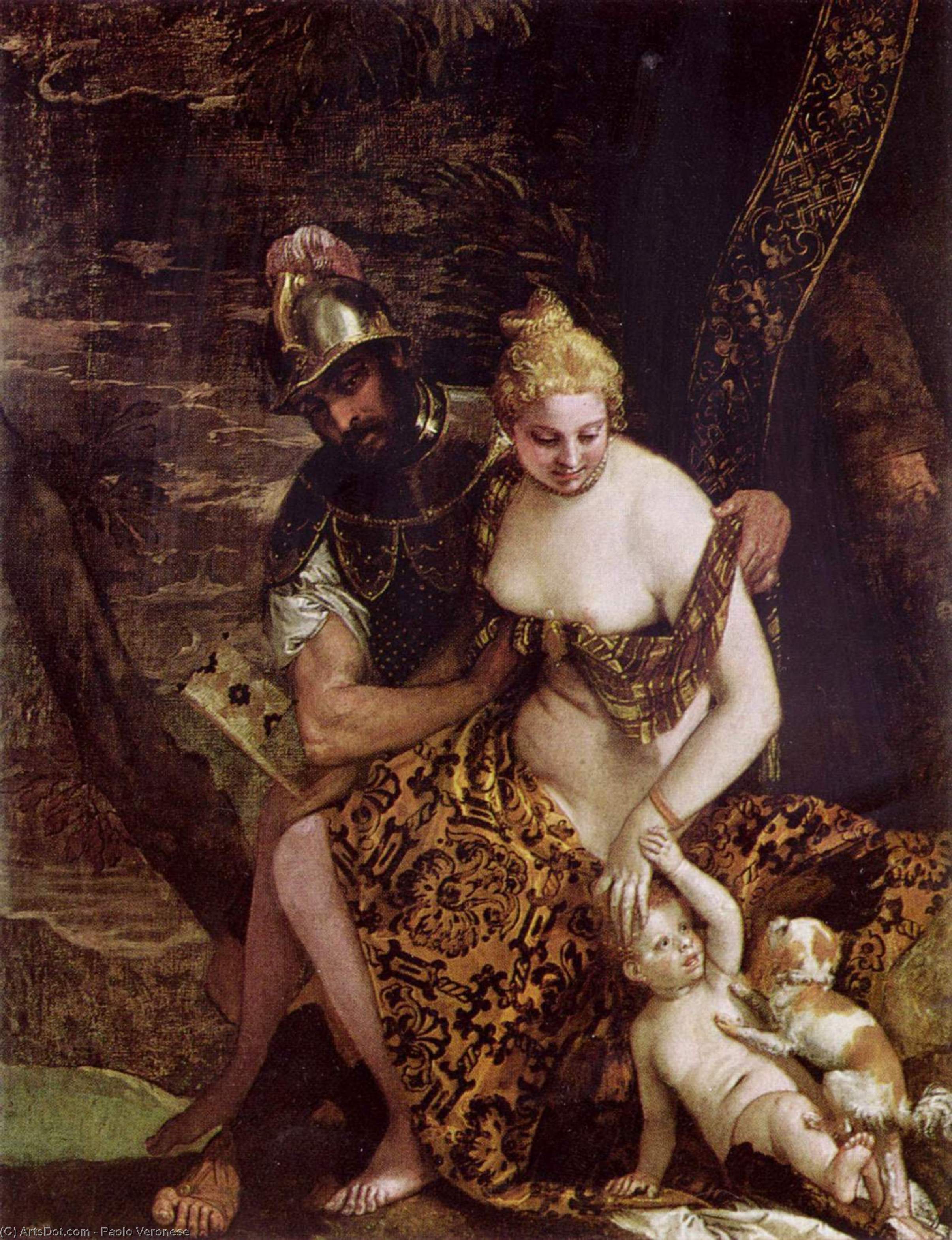 WikiOO.org - Εγκυκλοπαίδεια Καλών Τεχνών - Ζωγραφική, έργα τέχνης Paolo Veronese - Mars and Venus