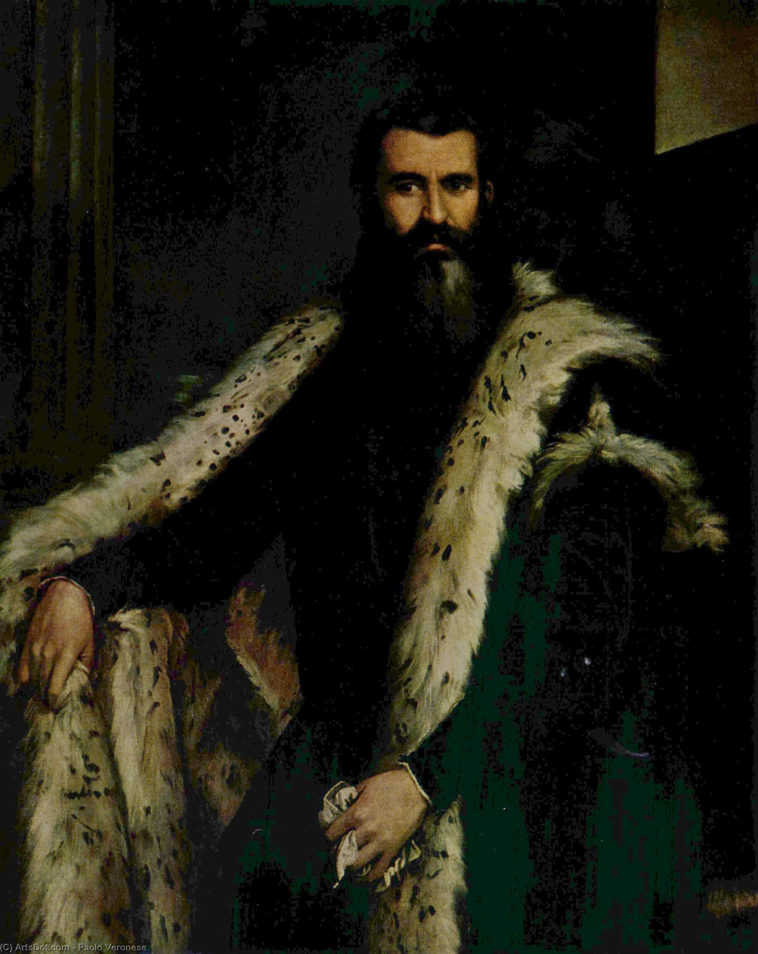 Wikioo.org – La Enciclopedia de las Bellas Artes - Pintura, Obras de arte de Paolo Veronese - Botas retrato de daniele barbaro