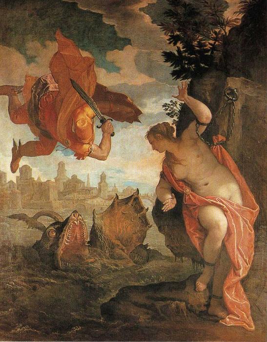 Wikioo.org – L'Encyclopédie des Beaux Arts - Peinture, Oeuvre de Paolo Veronese - Persée libère Andromède