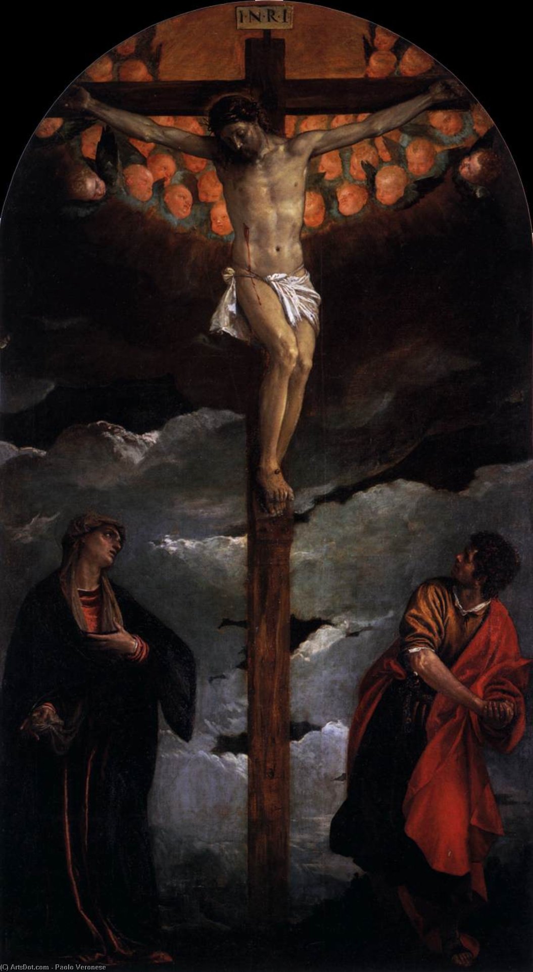 Wikioo.org - สารานุกรมวิจิตรศิลป์ - จิตรกรรม Paolo Veronese - Crucifixion