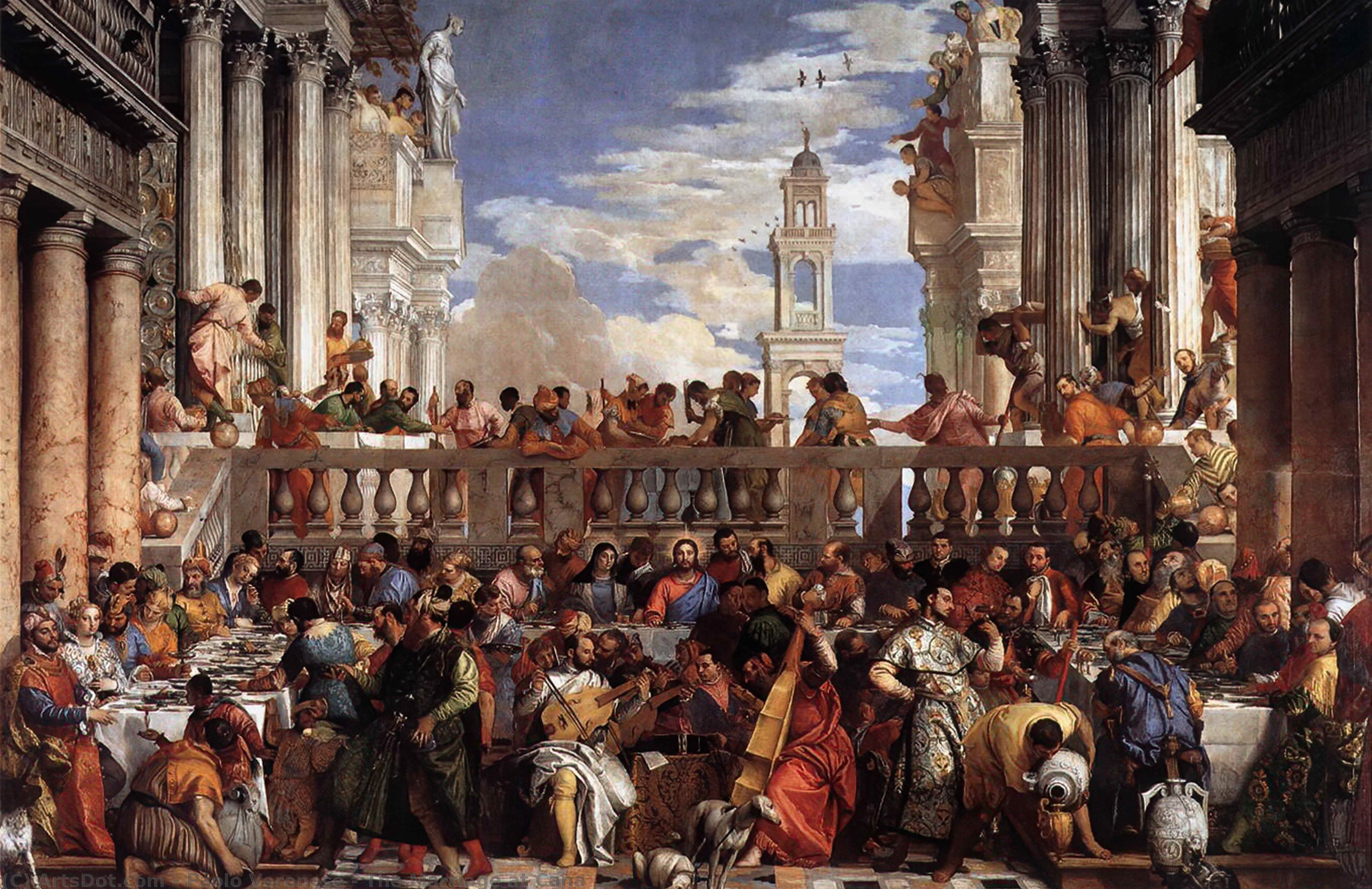 WikiOO.org - Encyclopedia of Fine Arts - Maleri, Artwork Paolo Veronese - The Marriage at Cana