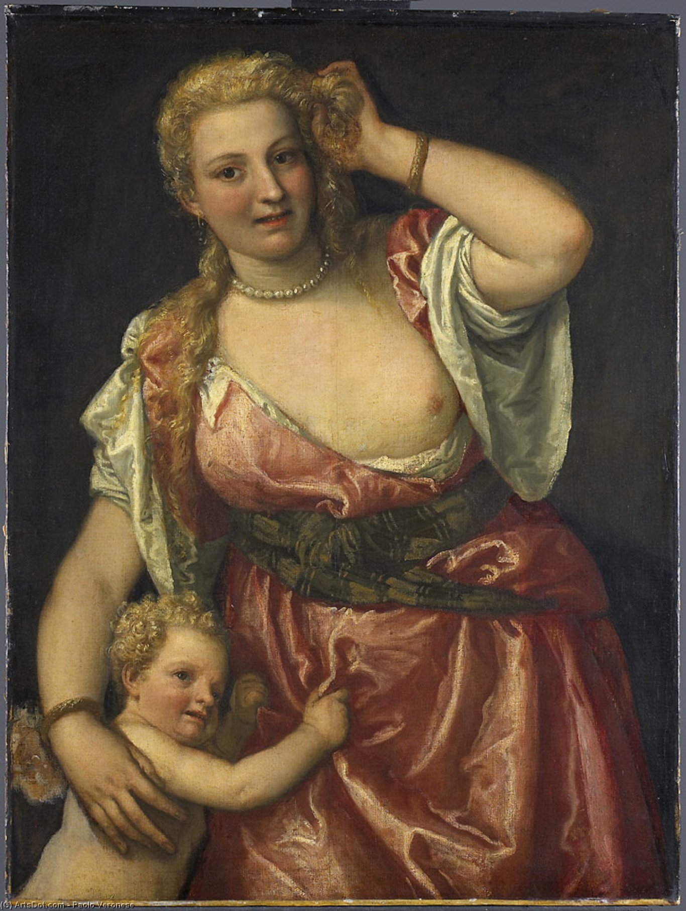 Wikioo.org - The Encyclopedia of Fine Arts - Painting, Artwork by Paolo Veronese - Venus and Amor