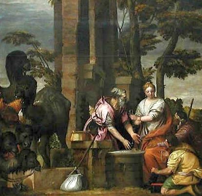 Wikioo.org - The Encyclopedia of Fine Arts - Painting, Artwork by Paolo Veronese - Rebecca and Eliezer