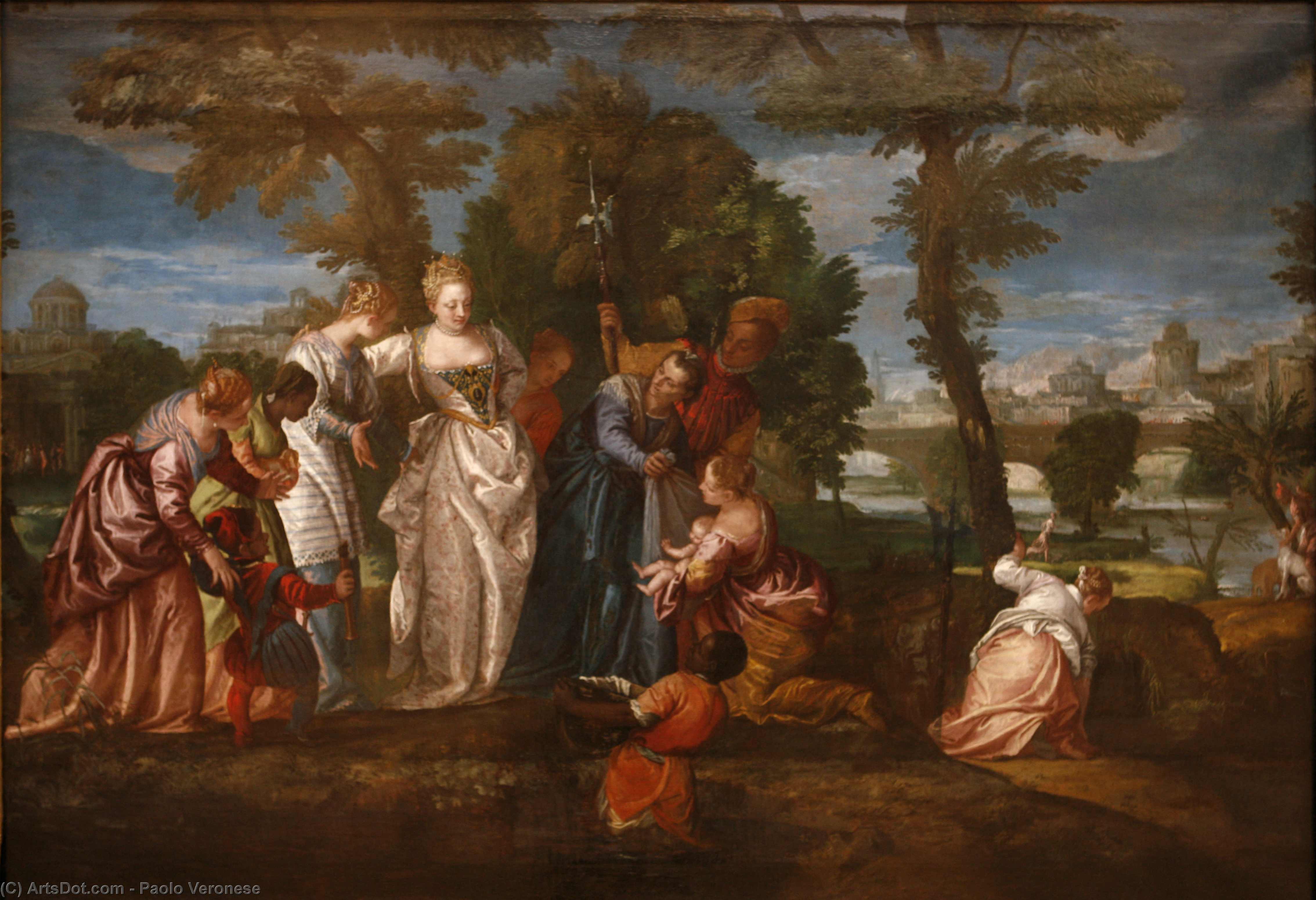 Wikioo.org - The Encyclopedia of Fine Arts - Painting, Artwork by Paolo Veronese - The finding of Moses