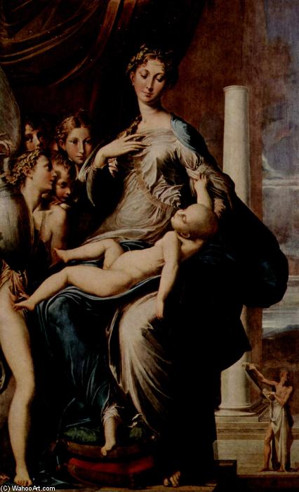 WikiOO.org - Encyclopedia of Fine Arts - Schilderen, Artwork Parmigianino - Madonna with the Long Neck