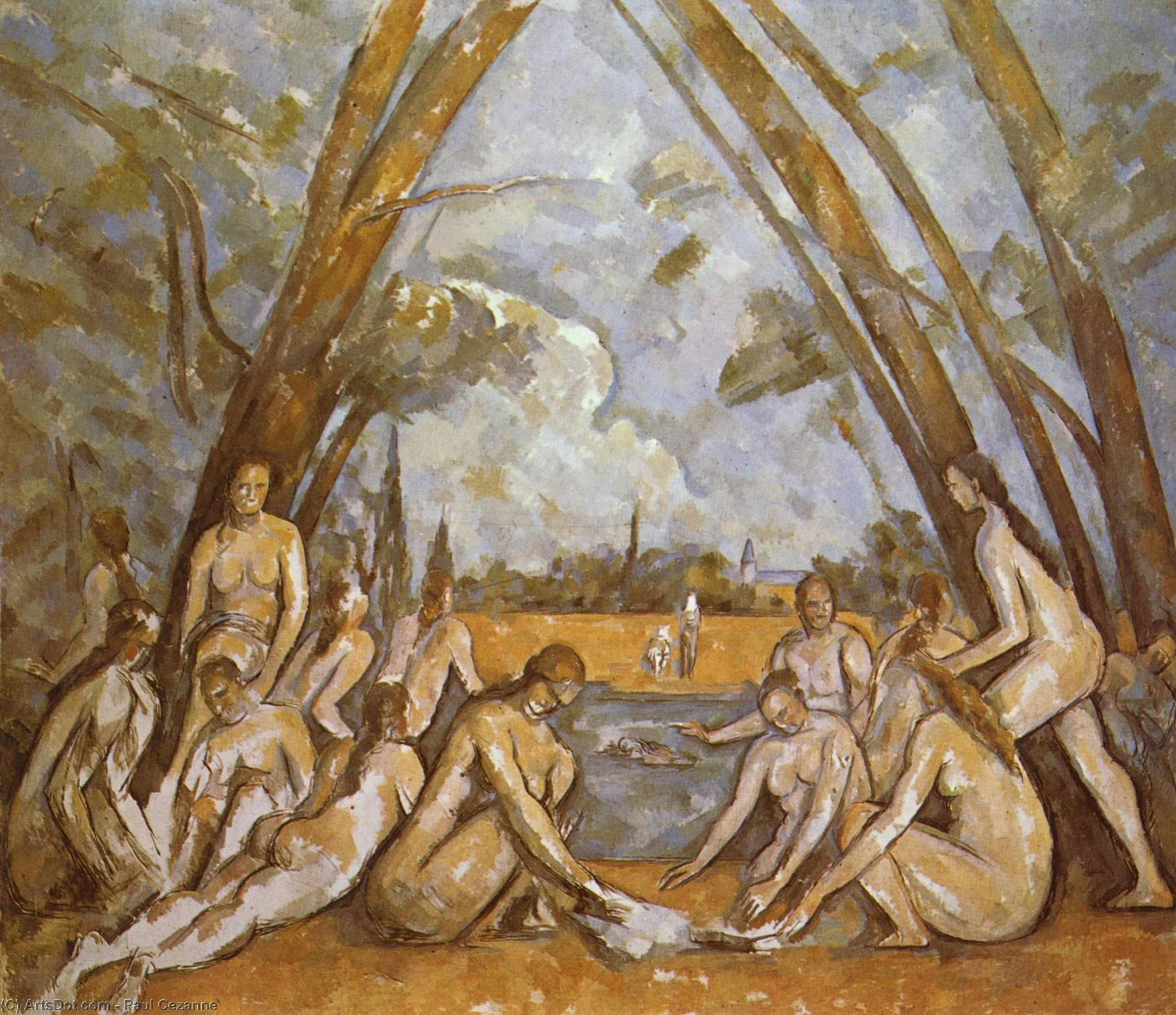 WikiOO.org – 美術百科全書 - 繪畫，作品 Paul Cezanne -  大  泳客