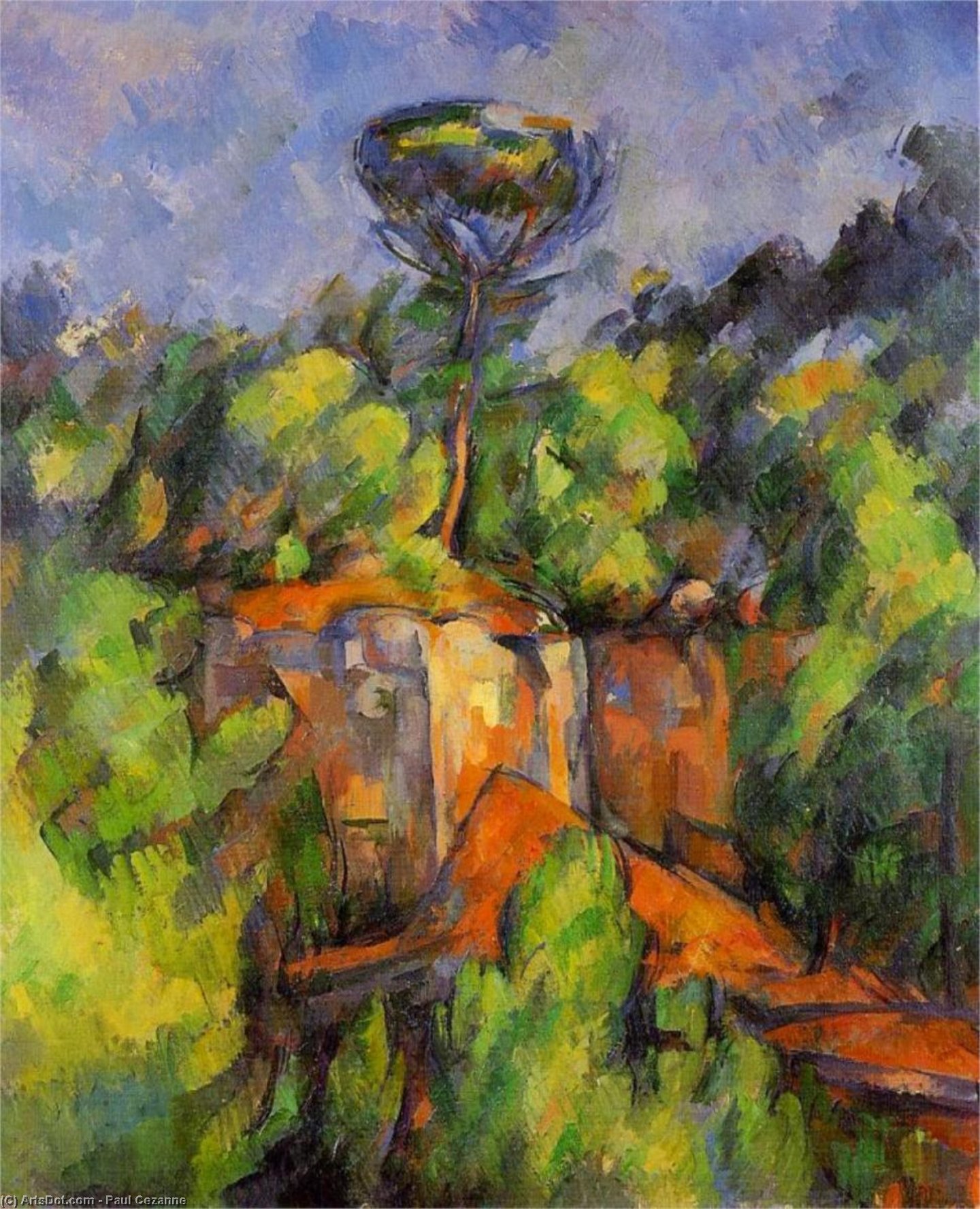 WikiOO.org - Encyclopedia of Fine Arts - Maleri, Artwork Paul Cezanne - Bibemus Quarry