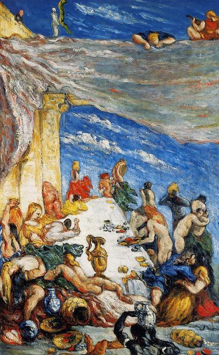 Wikioo.org - The Encyclopedia of Fine Arts - Painting, Artwork by Paul Cezanne - The Feast. The Banquet of Nebuchadnezzar