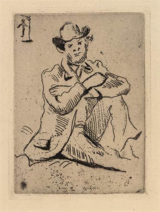 Wikioo.org – L'Encyclopédie des Beaux Arts - Peinture, Oeuvre de Paul Cezanne - de Guillaumin avec  la  pendu  Homme