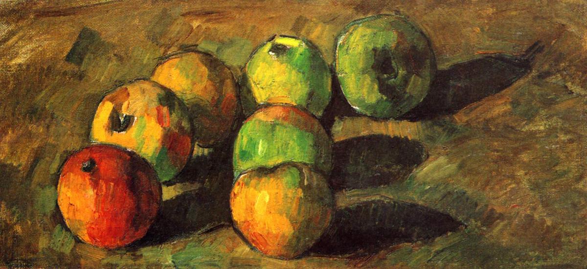 WikiOO.org - Encyclopedia of Fine Arts - Maalaus, taideteos Paul Cezanne - Still life with seven apples