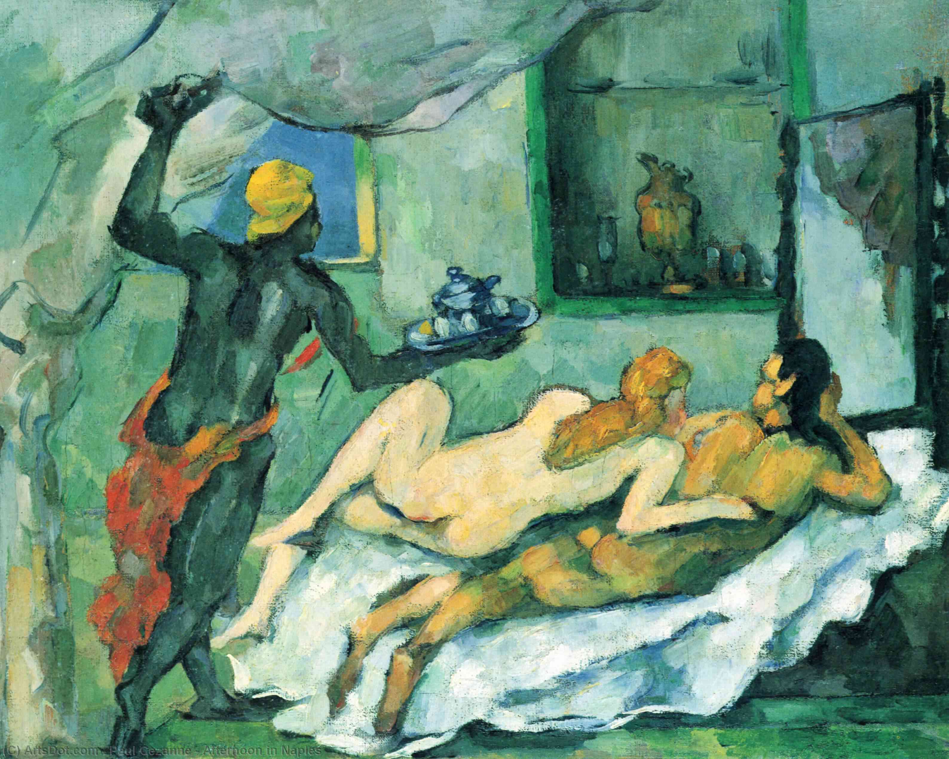 WikiOO.org - Encyclopedia of Fine Arts - Maleri, Artwork Paul Cezanne - Afternoon in Naples