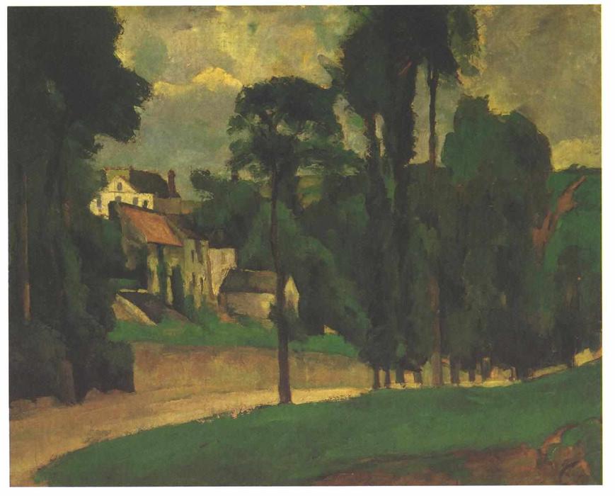 WikiOO.org – 美術百科全書 - 繪畫，作品 Paul Cezanne -  道路 在  蓬图瓦兹