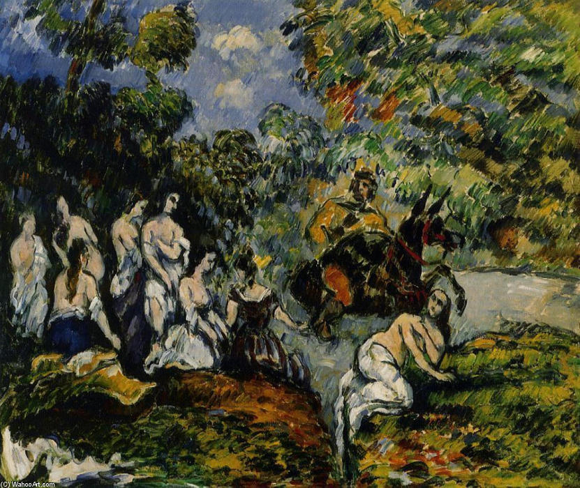 Wikoo.org - موسوعة الفنون الجميلة - اللوحة، العمل الفني Paul Cezanne - Legendary Scene