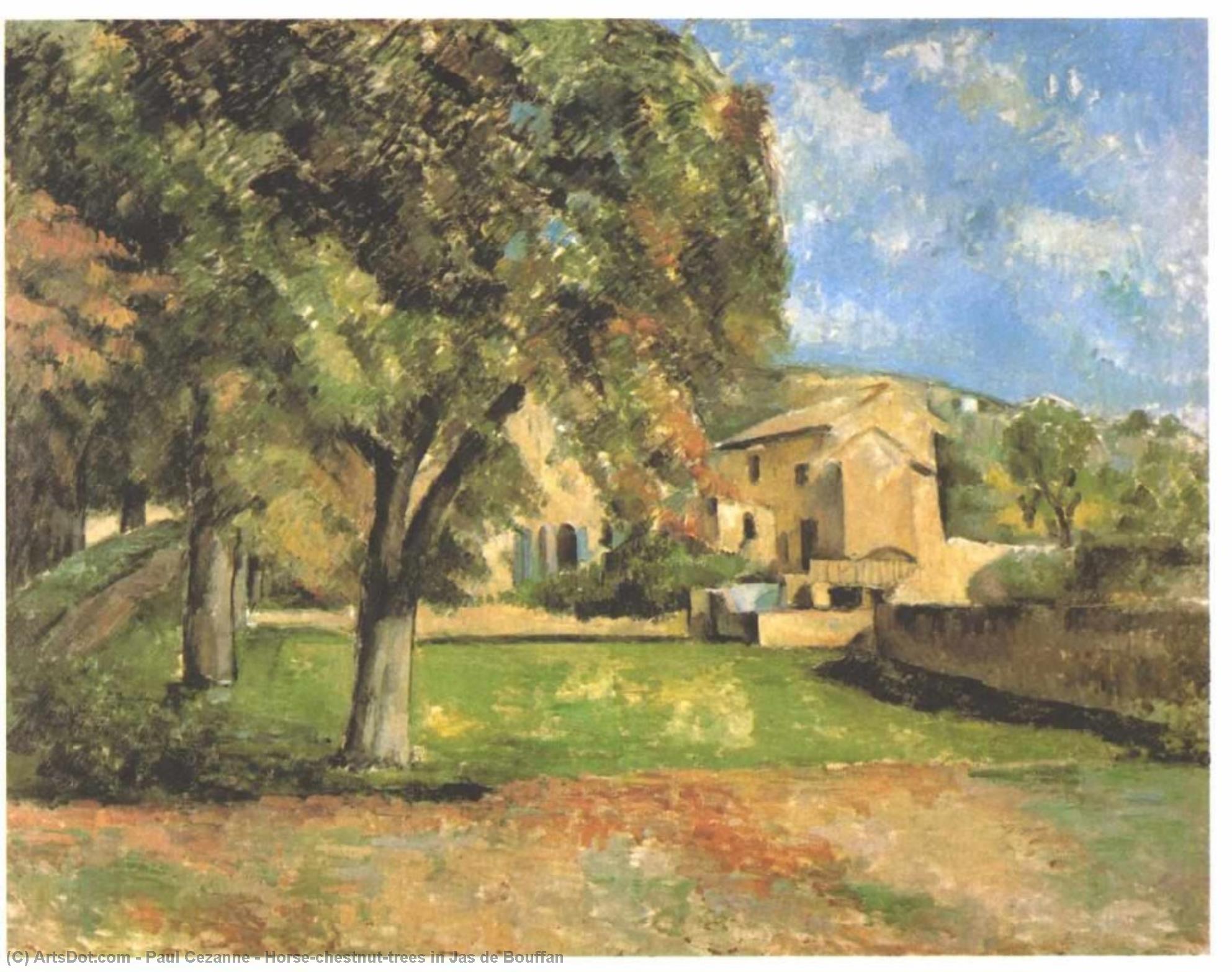 Wikioo.org - The Encyclopedia of Fine Arts - Painting, Artwork by Paul Cezanne - Horse-chestnut-trees in Jas de Bouffan