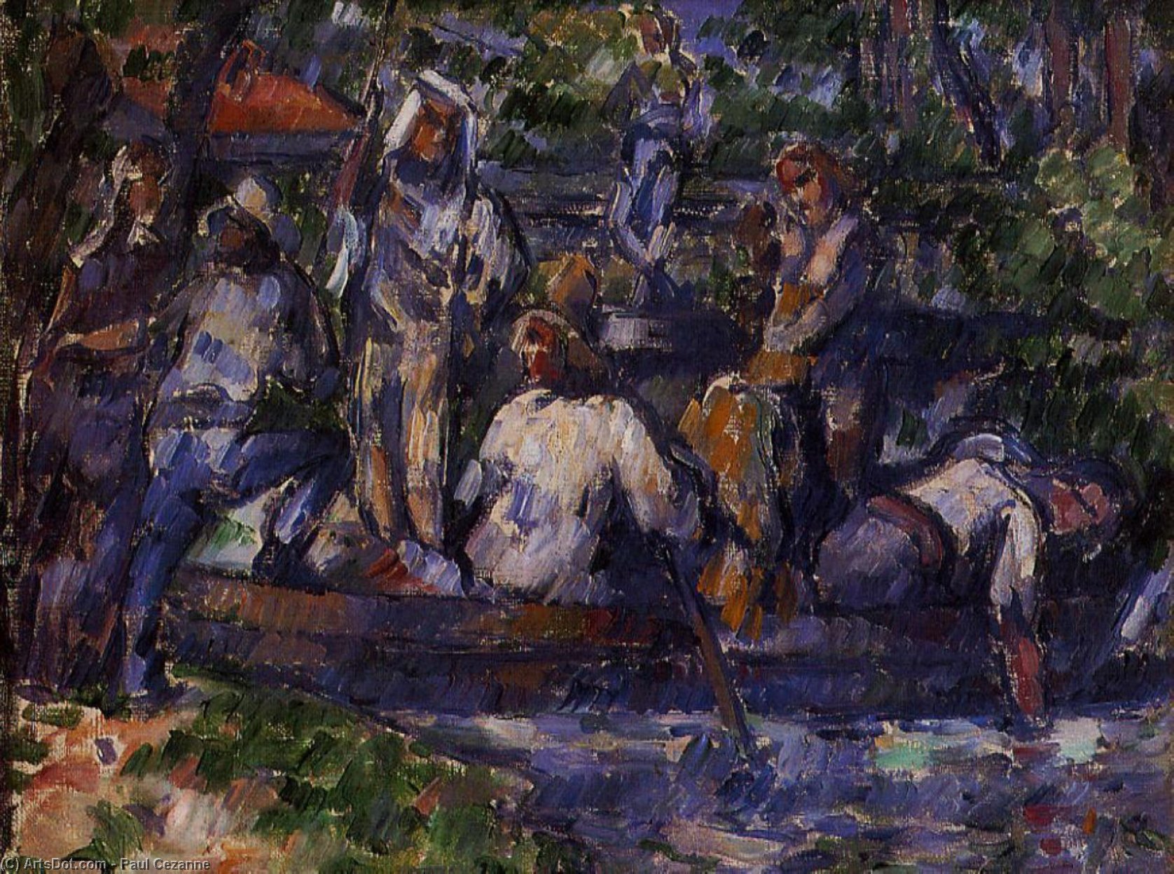 Wikioo.org - The Encyclopedia of Fine Arts - Painting, Artwork by Paul Cezanne - Leaving on the Water