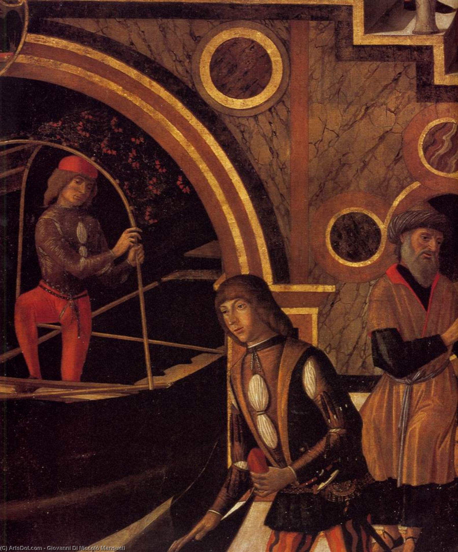 WikiOO.org - Encyclopedia of Fine Arts - Maľba, Artwork Giovanni Di Niccolò Mansueti - The Miraculous Healing of the Daughter of Benvegnudo of San Polo (detail)