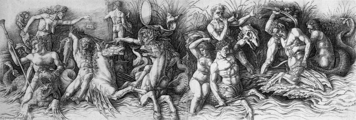 Wikioo.org - Bách khoa toàn thư về mỹ thuật - Vẽ tranh, Tác phẩm nghệ thuật Andrea Mantegna - Battle of the Sea Gods
