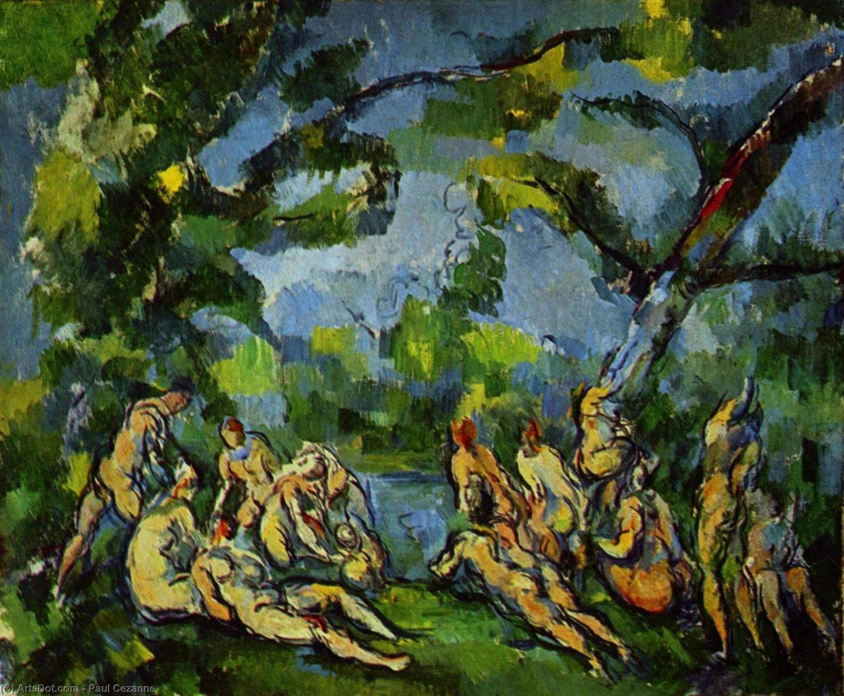 WikiOO.org - Encyclopedia of Fine Arts - Lukisan, Artwork Paul Cezanne - Bathers (8)