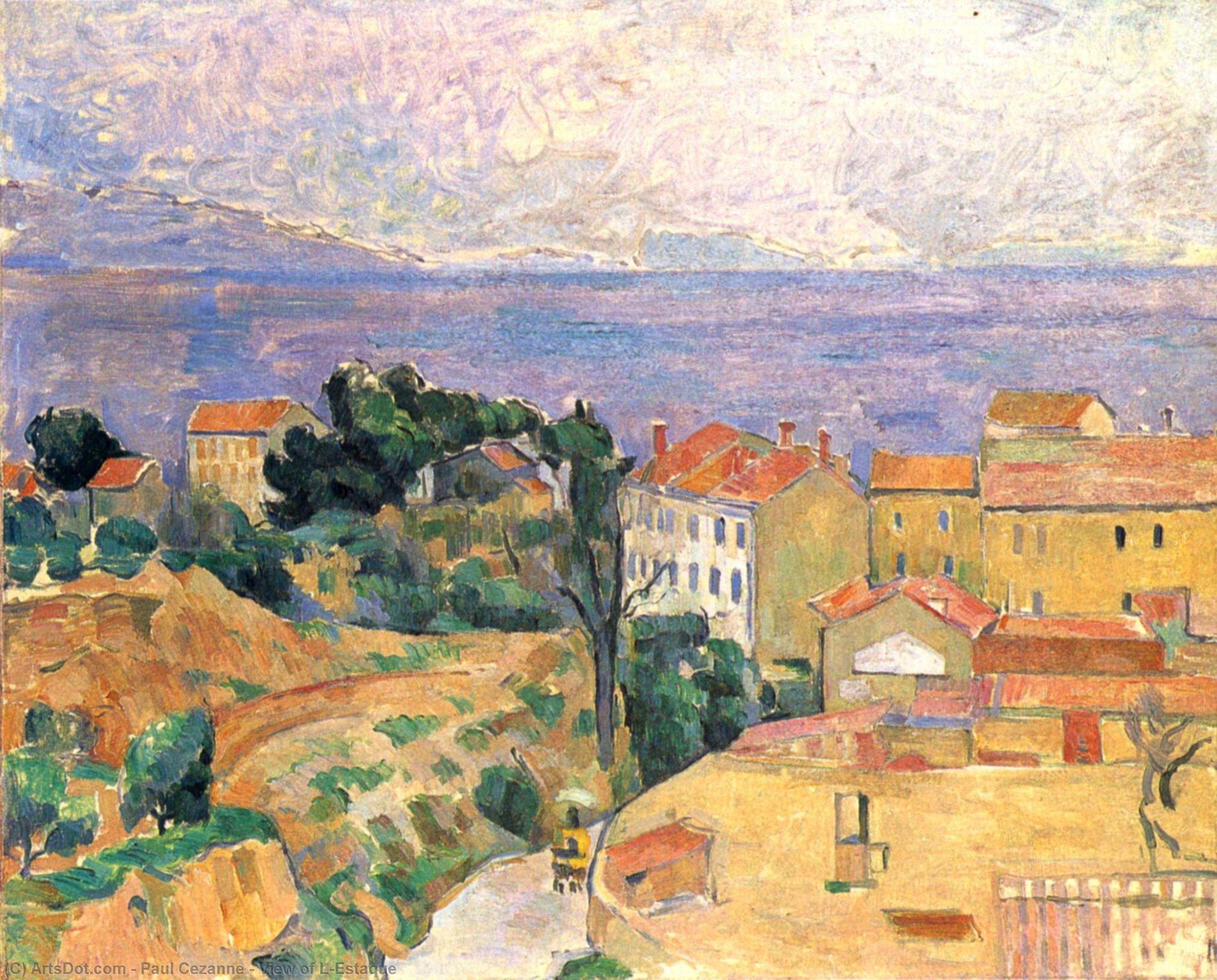 WikiOO.org – 美術百科全書 - 繪畫，作品 Paul Cezanne -  查看 L'Estaque