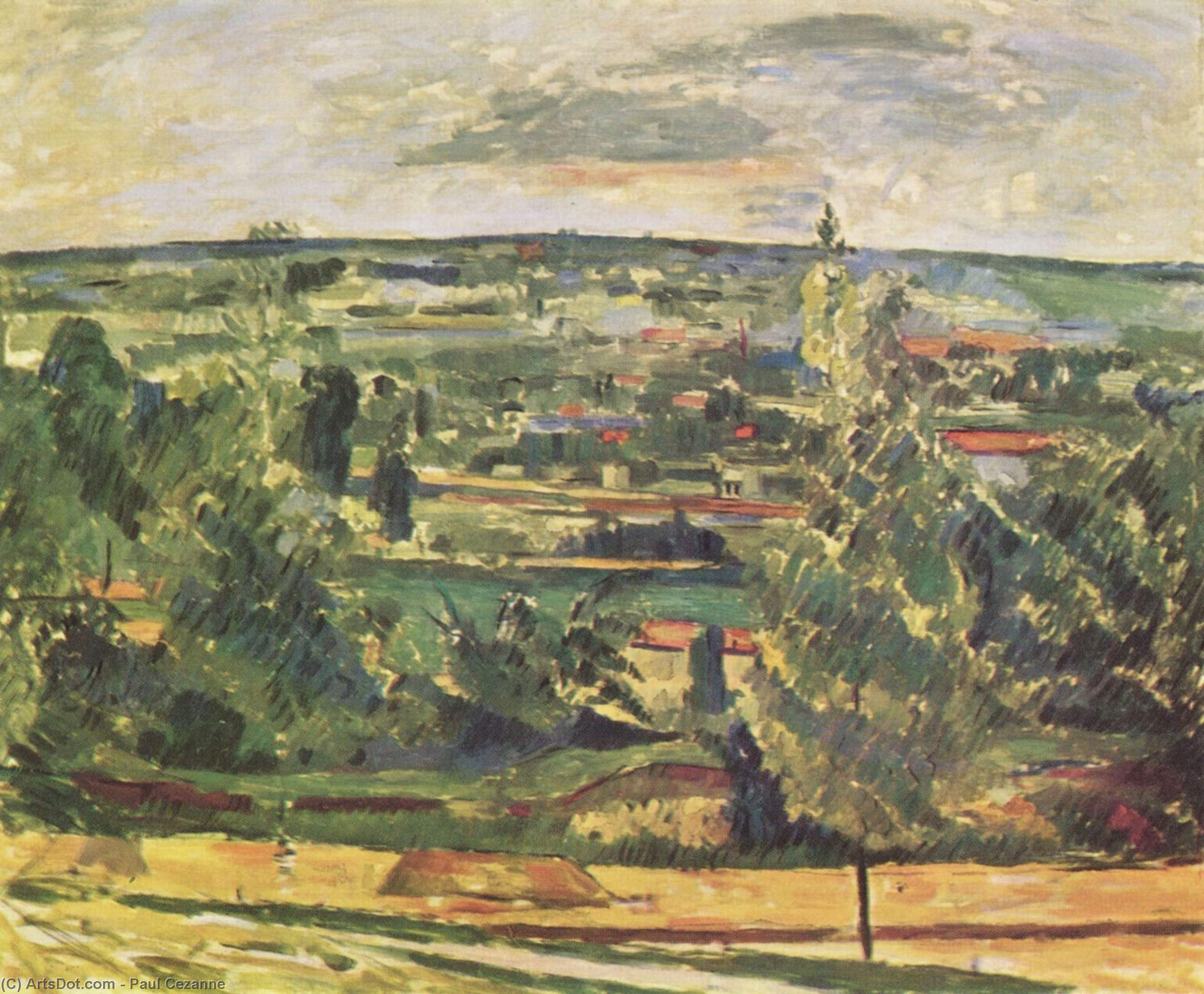 WikiOO.org - Güzel Sanatlar Ansiklopedisi - Resim, Resimler Paul Cezanne - Landscape of the Jas de Bouffan