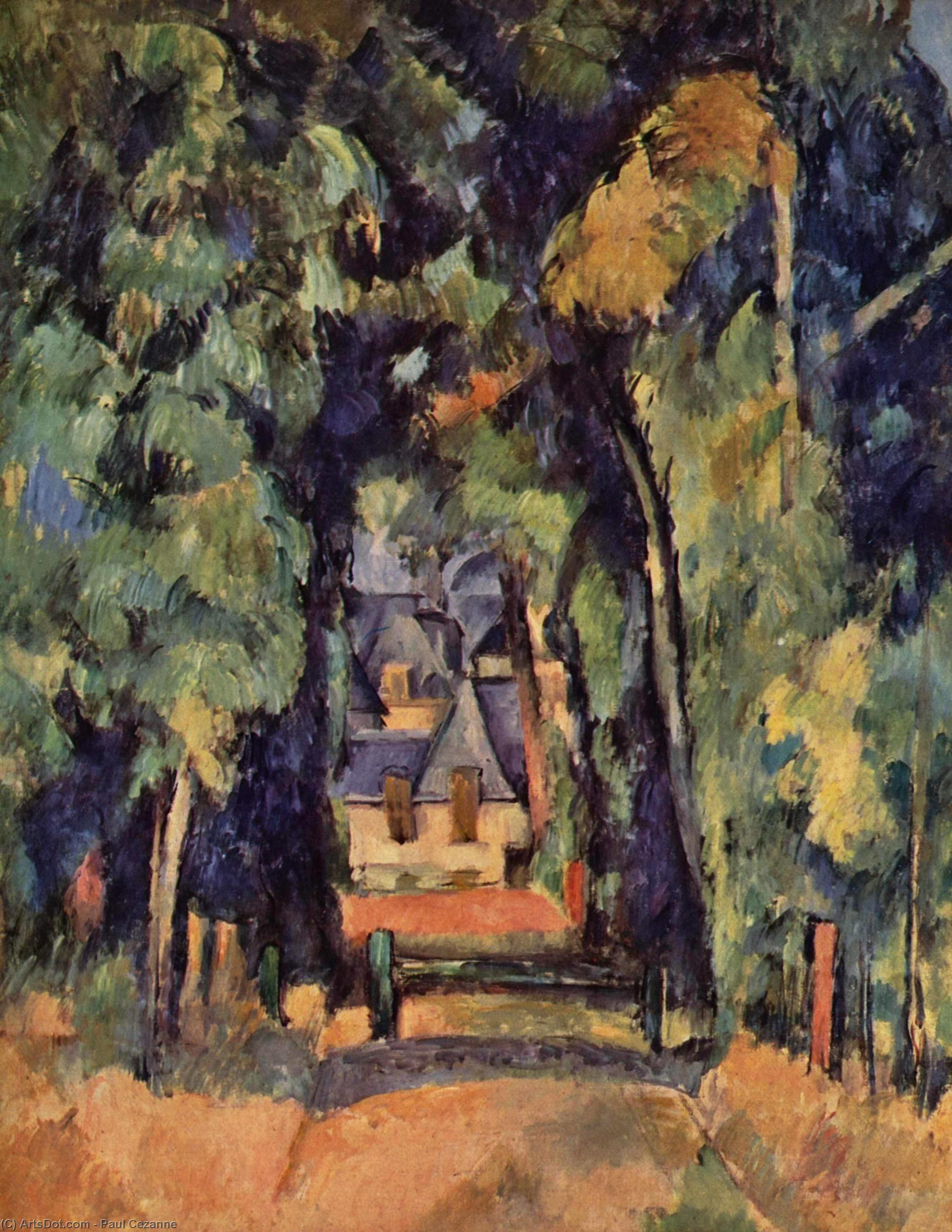 Wikioo.org - The Encyclopedia of Fine Arts - Painting, Artwork by Paul Cezanne - The Alley at Chantilly
