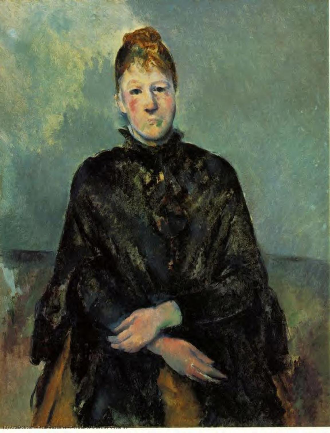 Wikioo.org - The Encyclopedia of Fine Arts - Painting, Artwork by Paul Cezanne - Portrait of Madame Cezanne