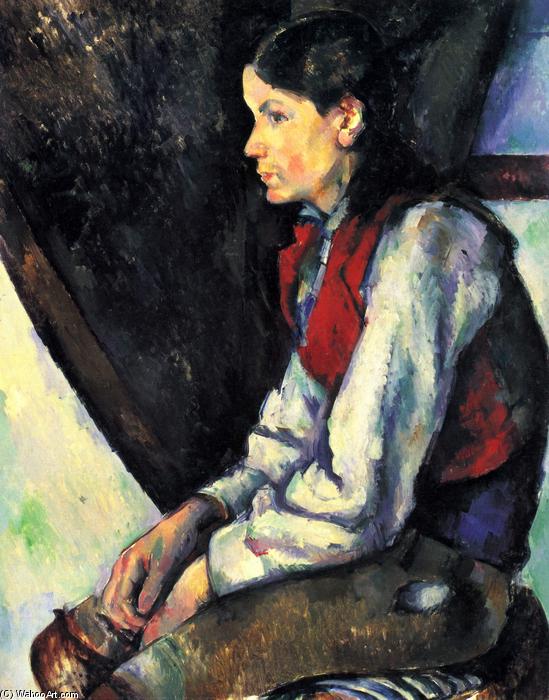WikiOO.org - Güzel Sanatlar Ansiklopedisi - Resim, Resimler Paul Cezanne - Boy in a Red Vest