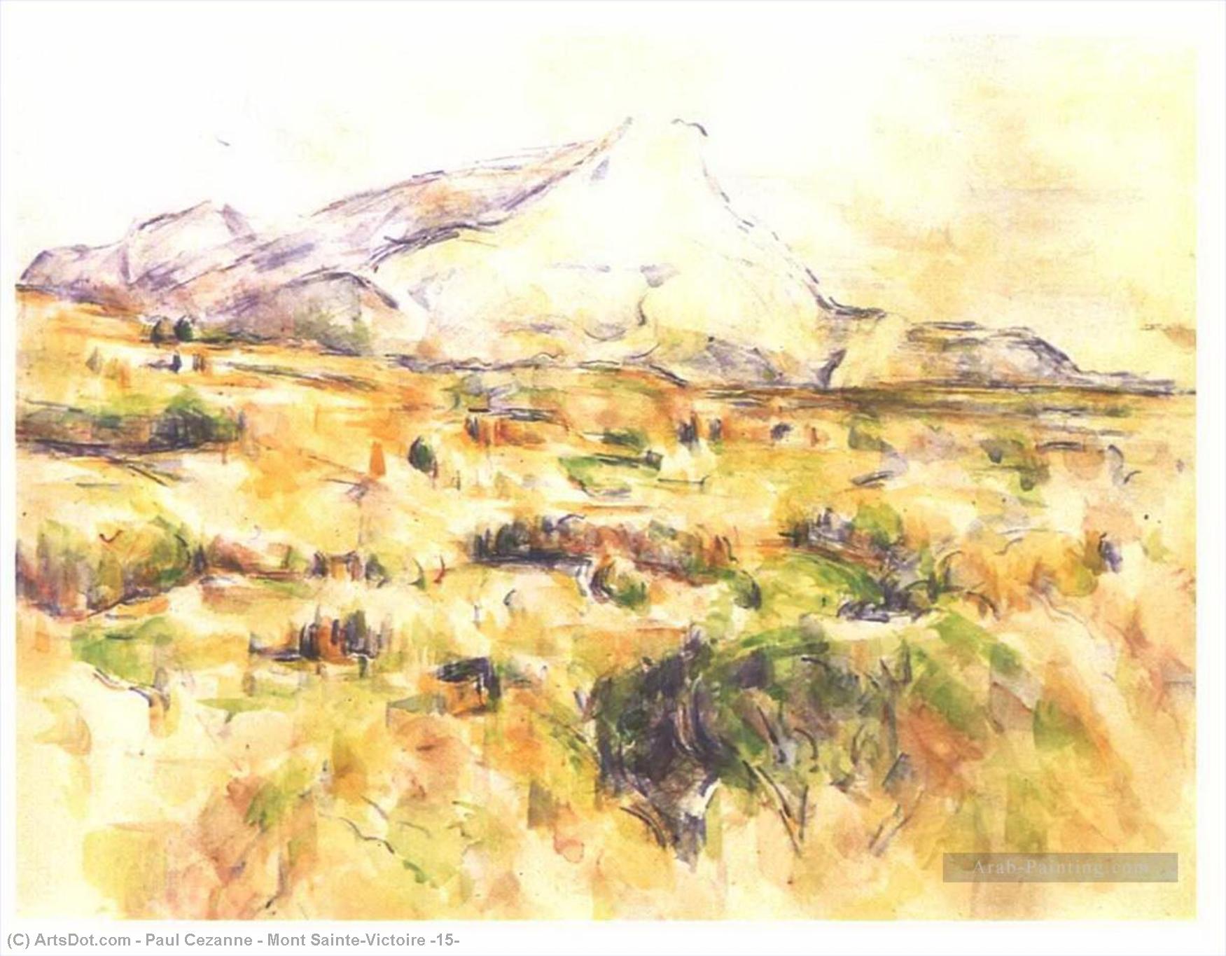 WikiOO.org - Encyclopedia of Fine Arts - Målning, konstverk Paul Cezanne - Mont Sainte-Victoire (15)