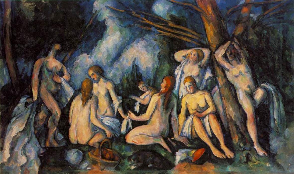 WikiOO.org – 美術百科全書 - 繪畫，作品 Paul Cezanne -  大  泳客
