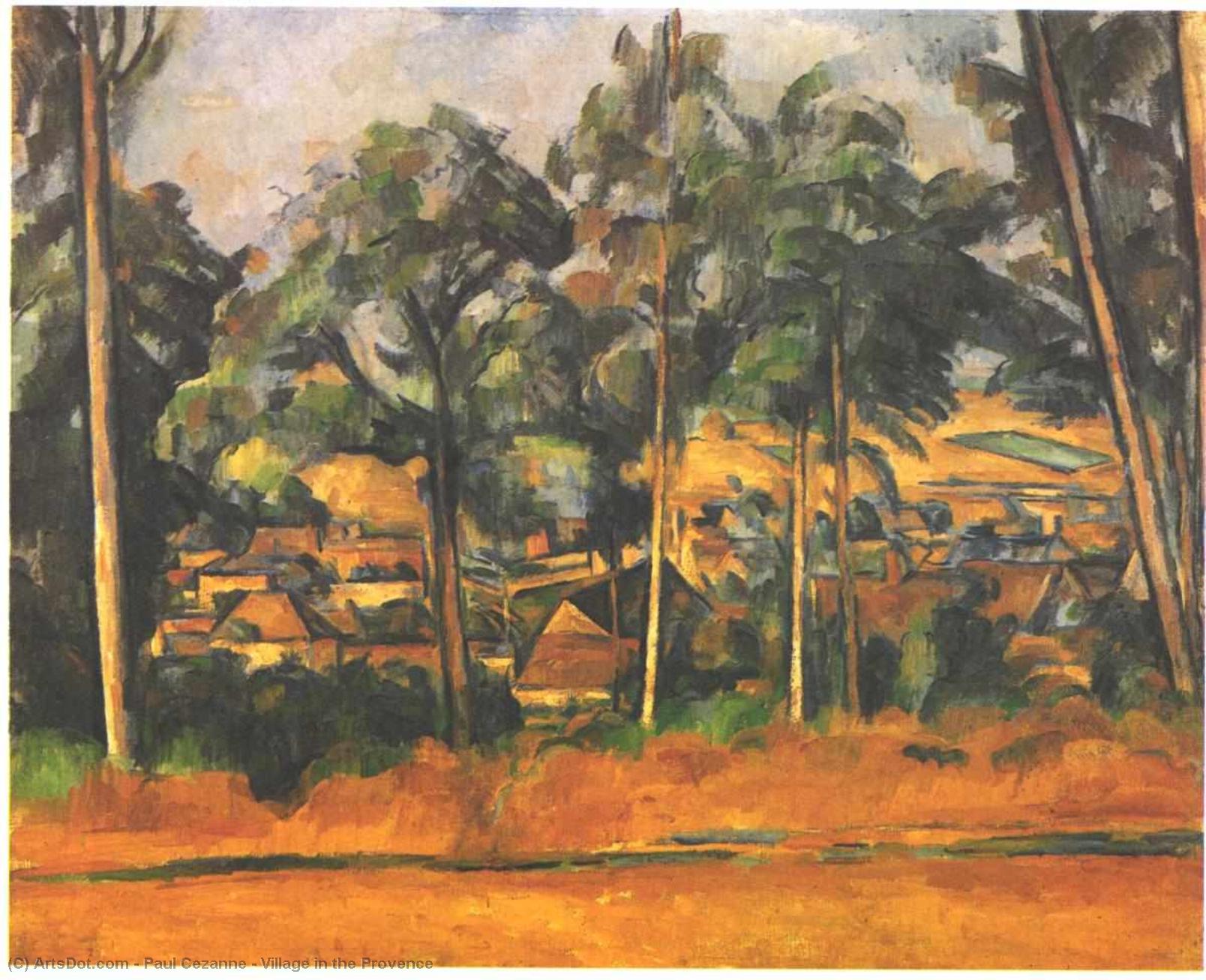 WikiOO.org - Encyclopedia of Fine Arts - Maľba, Artwork Paul Cezanne - Village in the Provence