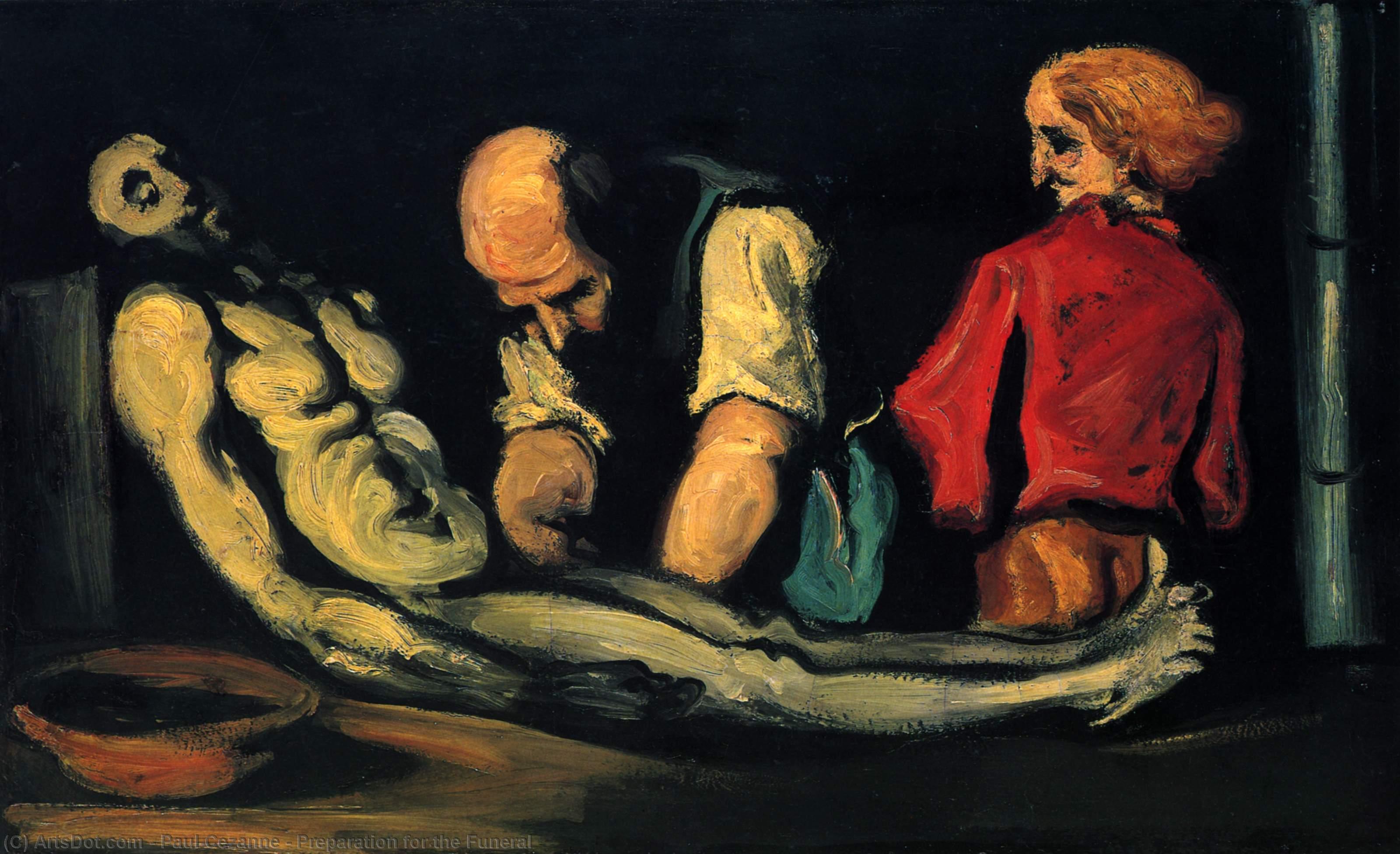 WikiOO.org – 美術百科全書 - 繪畫，作品 Paul Cezanne - 制备 为  的  葬礼