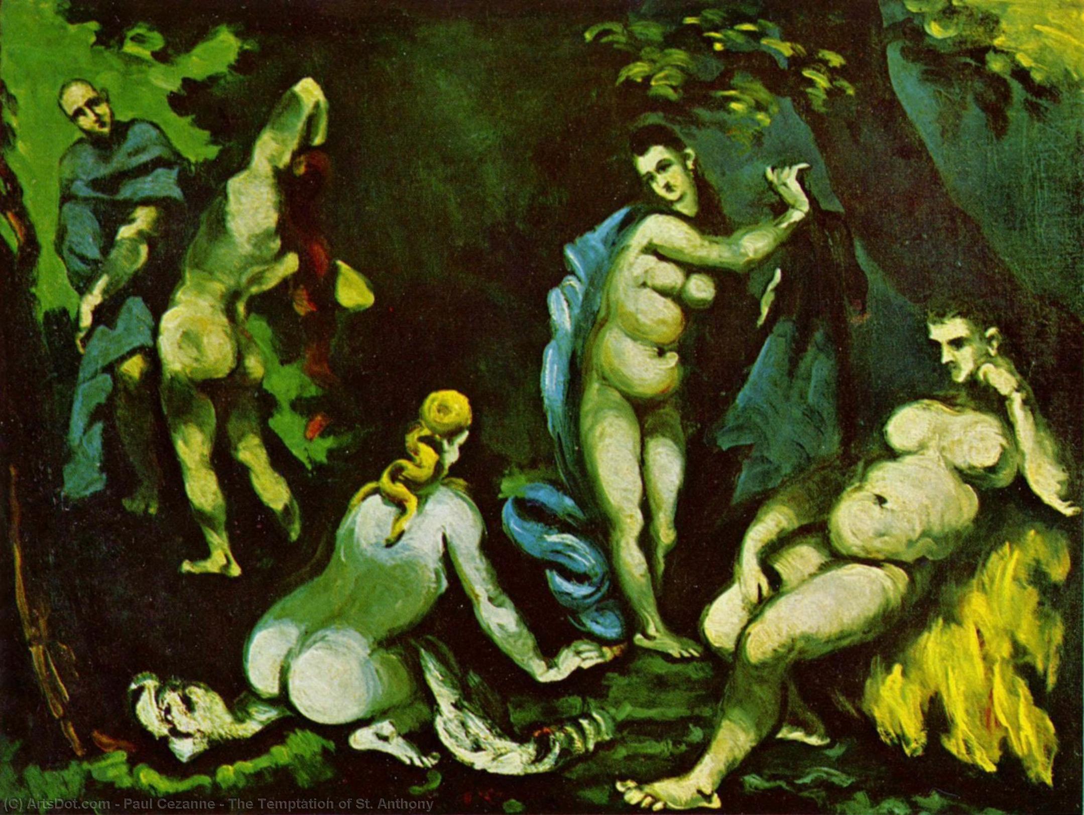 Wikioo.org - สารานุกรมวิจิตรศิลป์ - จิตรกรรม Paul Cezanne - The Temptation of St. Anthony
