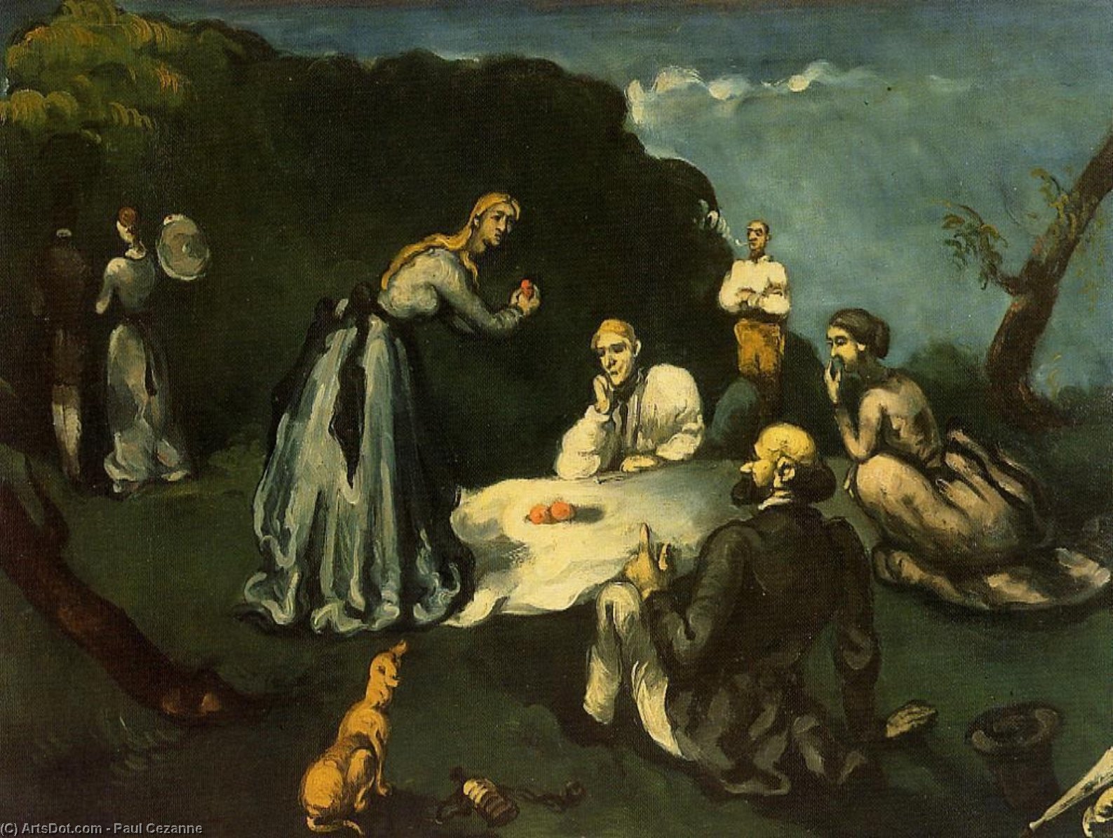WikiOO.org - Encyclopedia of Fine Arts - Maleri, Artwork Paul Cezanne - Luncheon on the Grass