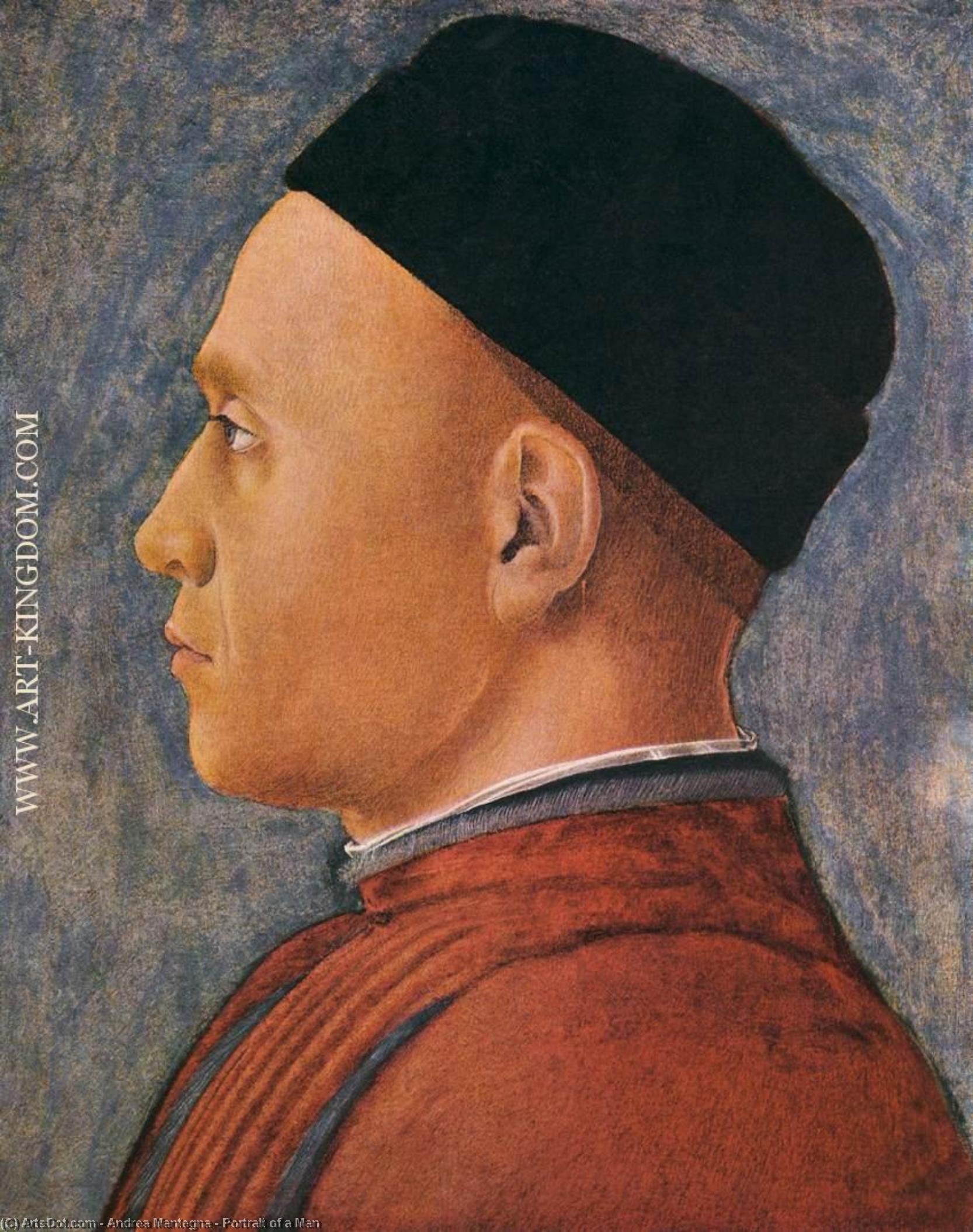 Wikoo.org - موسوعة الفنون الجميلة - اللوحة، العمل الفني Andrea Mantegna - Portrait of a Man