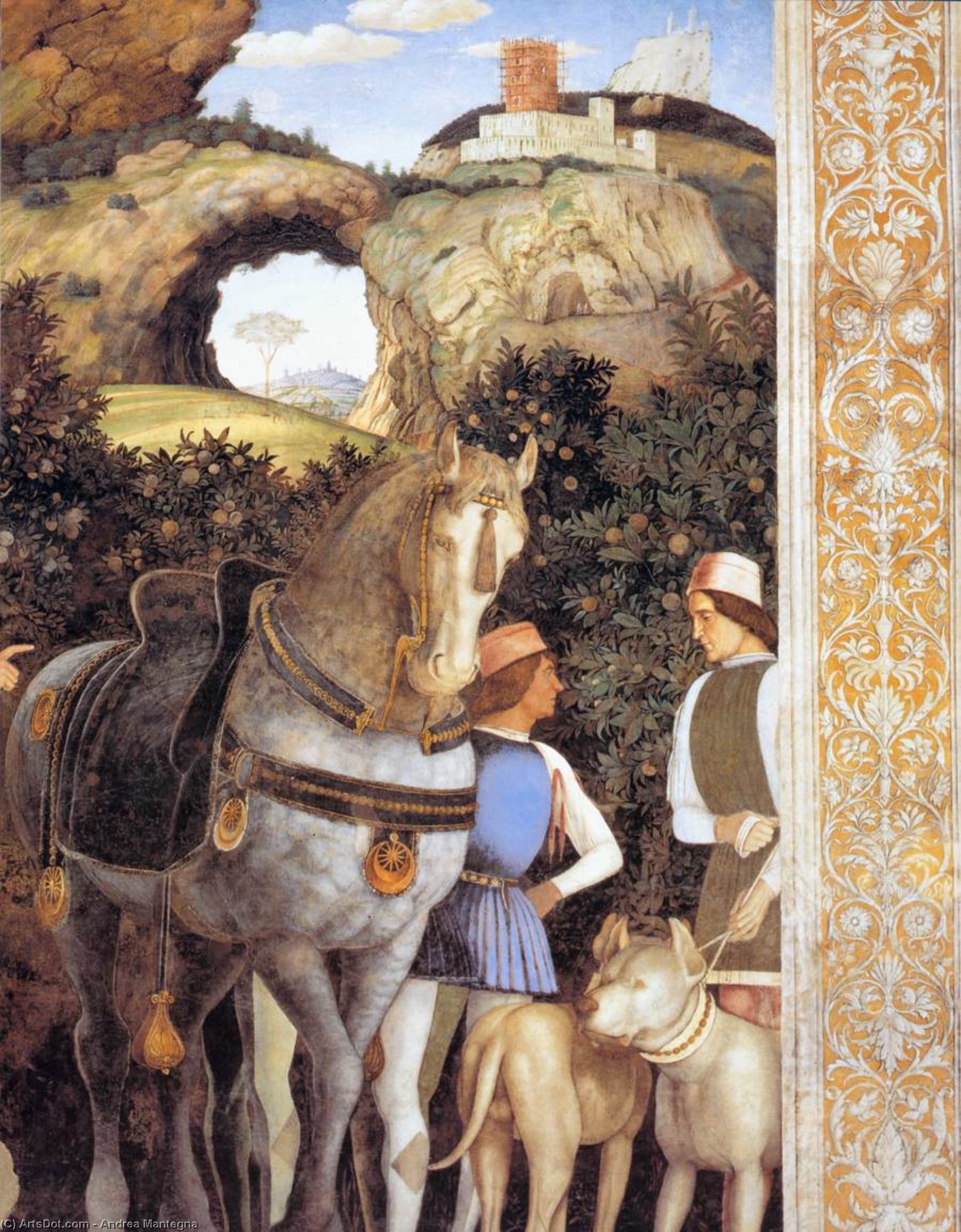 Wikioo.org – La Enciclopedia de las Bellas Artes - Pintura, Obras de arte de Andrea Mantegna - el conjunto de cardenal francesco Detalle