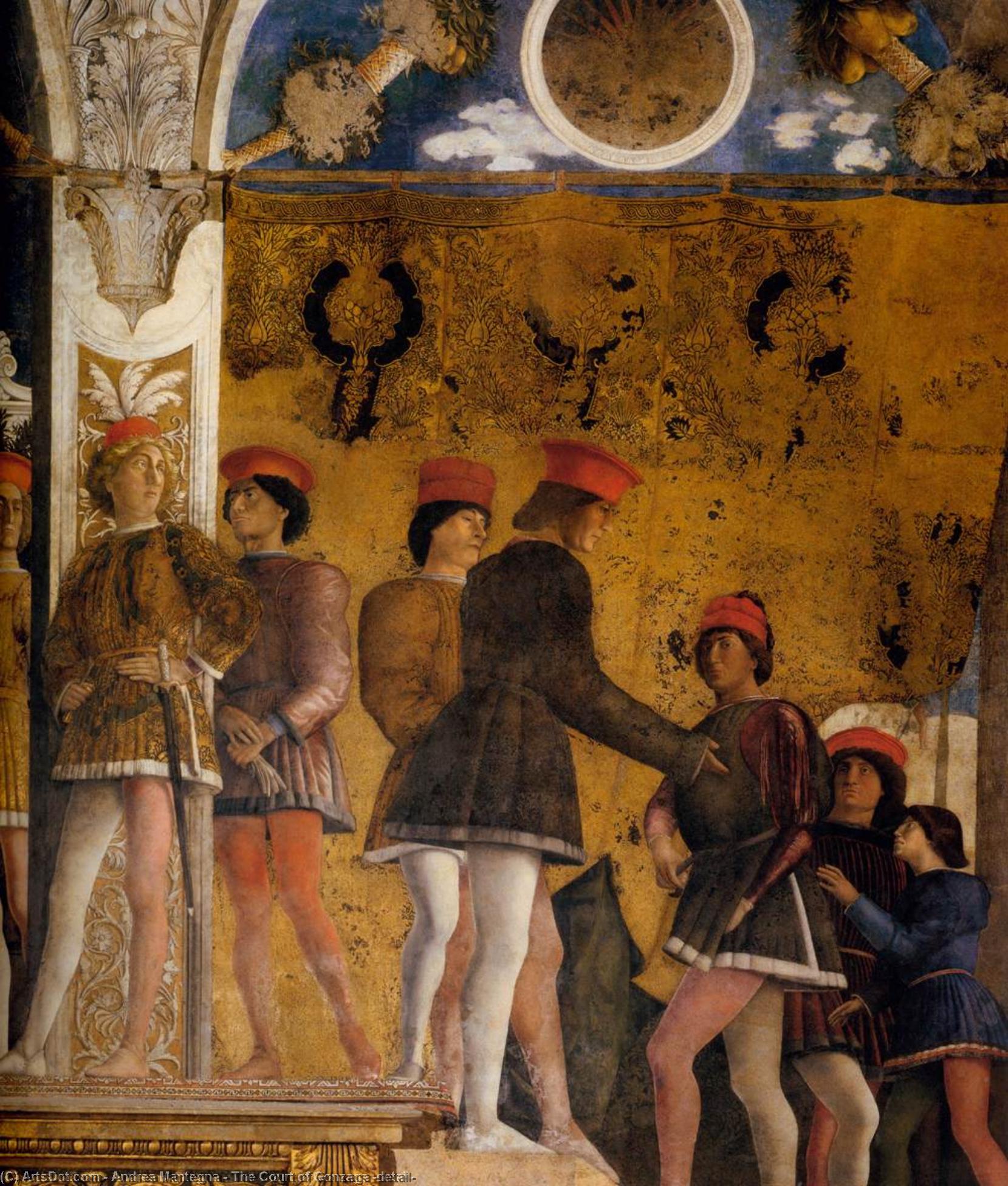 WikiOO.org - Энциклопедия изобразительного искусства - Живопись, Картины  Andrea Mantegna - суд самого  Гонзага  фрагмент